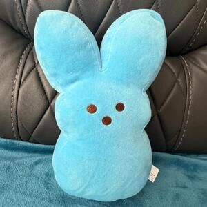 NWOT Peeps 10” Blue Plush Bunny Pillow